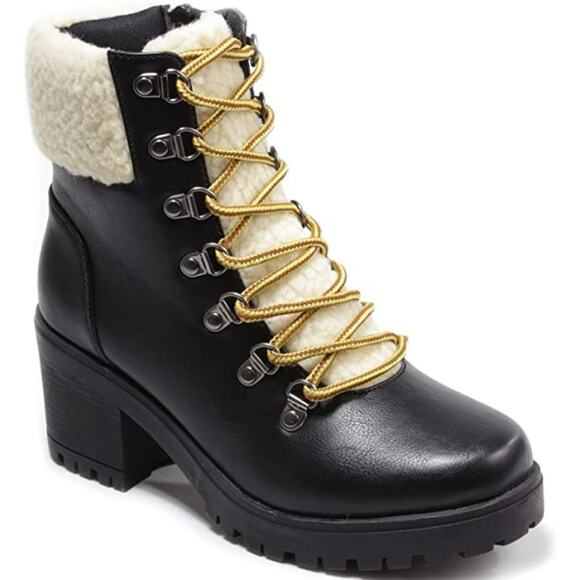 Catherine Malandrino Womens Boot with Side Zipper and Lace Up Closure 6.5 - Picture 1 of 13
